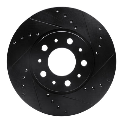 R1 Concepts R1 91-95 Volvo 780 Front Right Drilled & Slotted Black Brake Rotor