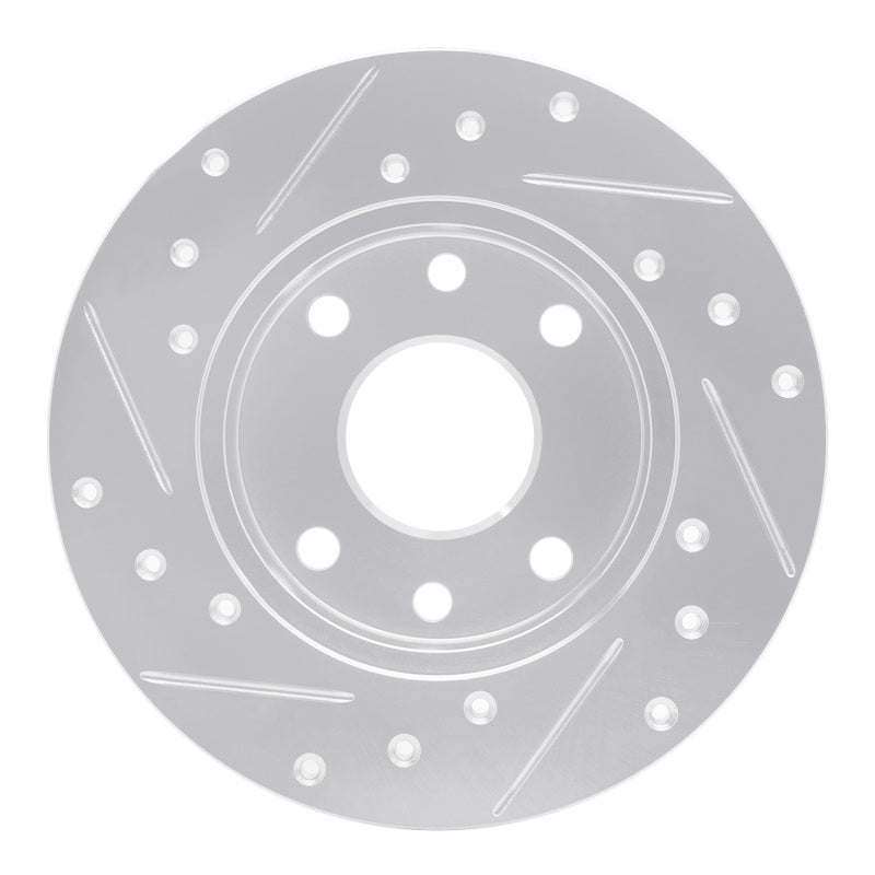 R1 Concepts R1 85-89 Chevrolet SPECTRUM Front Right Drilled & Slotted Silver Brake Rotor