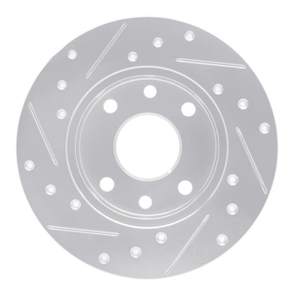 R1 Concepts R1 85-89 Chevrolet SPECTRUM Front Right Drilled & Slotted Silver Brake Rotor
