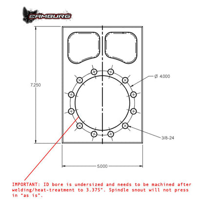 Camburg 4130 TT Bolt-on Spindle Snout Block