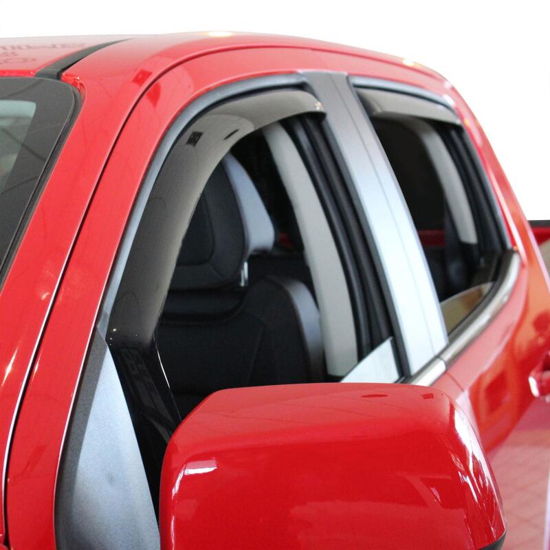 Westin 2015-2018 Chevrolet/GMC Colorado/Canyon Crew Cab In-Channel Wind Deflector 4pc - Smoke