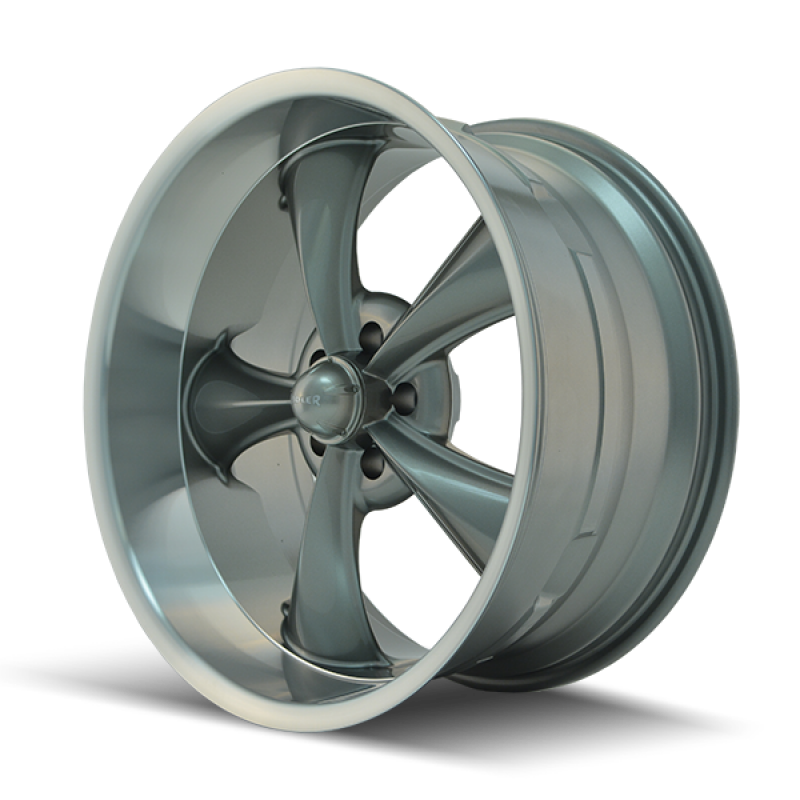 Ridler Wheels Ridler 695 18x8 / 5x120.65 BP / 0mm Offset / 83.82mm Hub Gloss Grey Machined Wheel