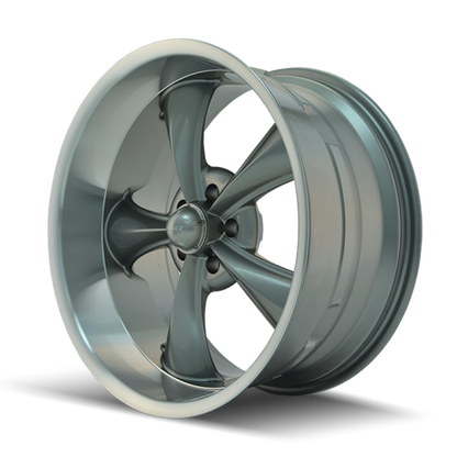 Ridler Wheels Ridler 695 22x10.5 / 5x127 BP / 0mm Offset / 83.82mm Hub Gloss Grey Machined Wheel