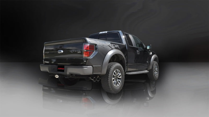 CORSA Performance Corsa 2011-2014 Ford F-150 Raptor 6.2L V8 133in Wheelbase Black Xtreme Cat-Back Exhaust