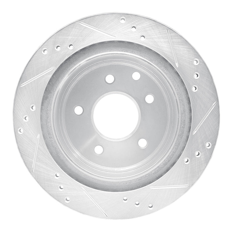 R1 Concepts R1 02-06 Infiniti M45 Rear Left Drilled & Slotted Silver Brake Rotor