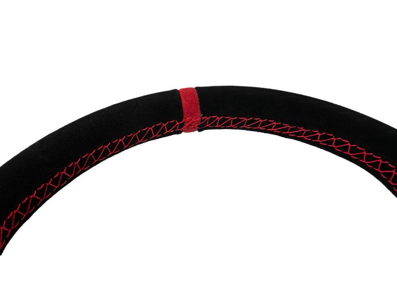 PRP Seats PRP Comp-R D-Shape Suede Steering Wheel - Red