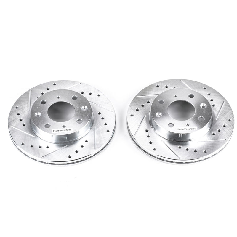 PowerStop Power Stop 88-91 Honda Civic Front Evolution Drilled & Slotted Rotors - Pair