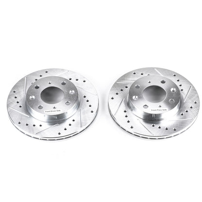 PowerStop Power Stop 88-91 Honda Civic Front Evolution Drilled & Slotted Rotors - Pair