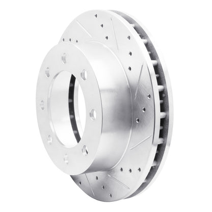 R1 Concepts R1 99-99 Ford F-350 Super Duty 4WD Front Right Drilled & Slotted Silver Brake Rotor