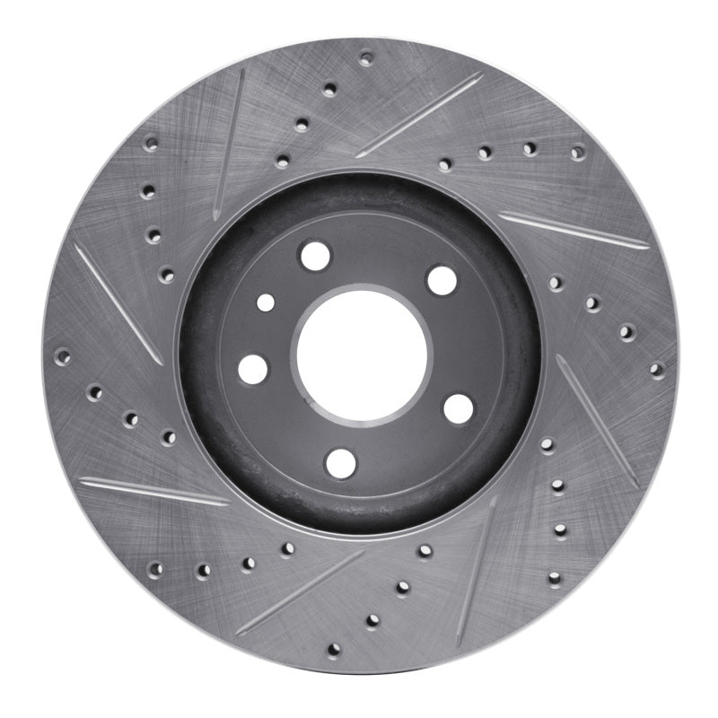 R1 Concepts R1 13-20 Ford Special SERVICE POLICE Sedan Front Right Drilled & Slotted Silver Brake Rotor