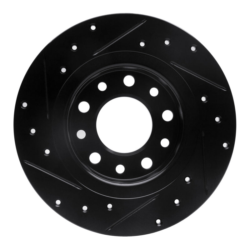 R1 Concepts R1 13-16 Dodge Dart Rear Right Drilled & Slotted Black Brake Rotor