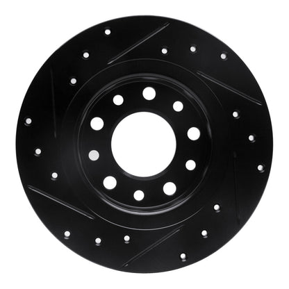 R1 Concepts R1 13-16 Dodge Dart Rear Right Drilled & Slotted Black Brake Rotor