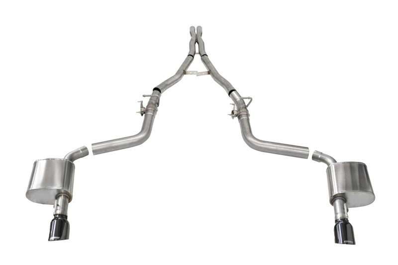 CORSA Performance Corsa 2015-2023 Charger SRT/Hellcat/Redeye 2.75in Valved Catback DRE w/ Single 4.5in Blk PVD Tips