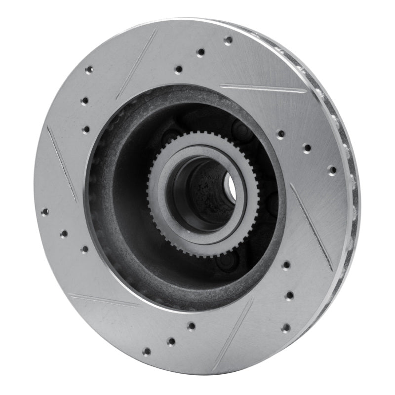 R1 Concepts R1 90-91 Ford LTD Crown Victoria Front Left Drilled & Slotted Silver Brake Rotor
