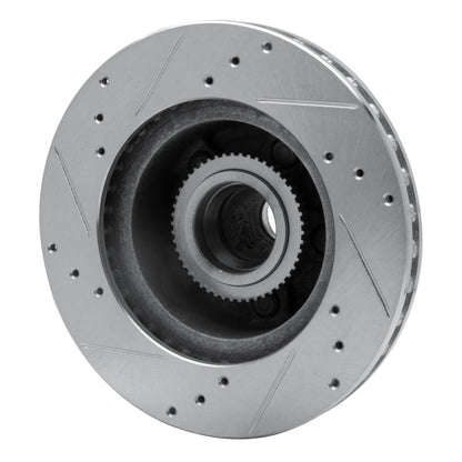 R1 Concepts R1 90-91 Ford LTD Crown Victoria Front Left Drilled & Slotted Silver Brake Rotor