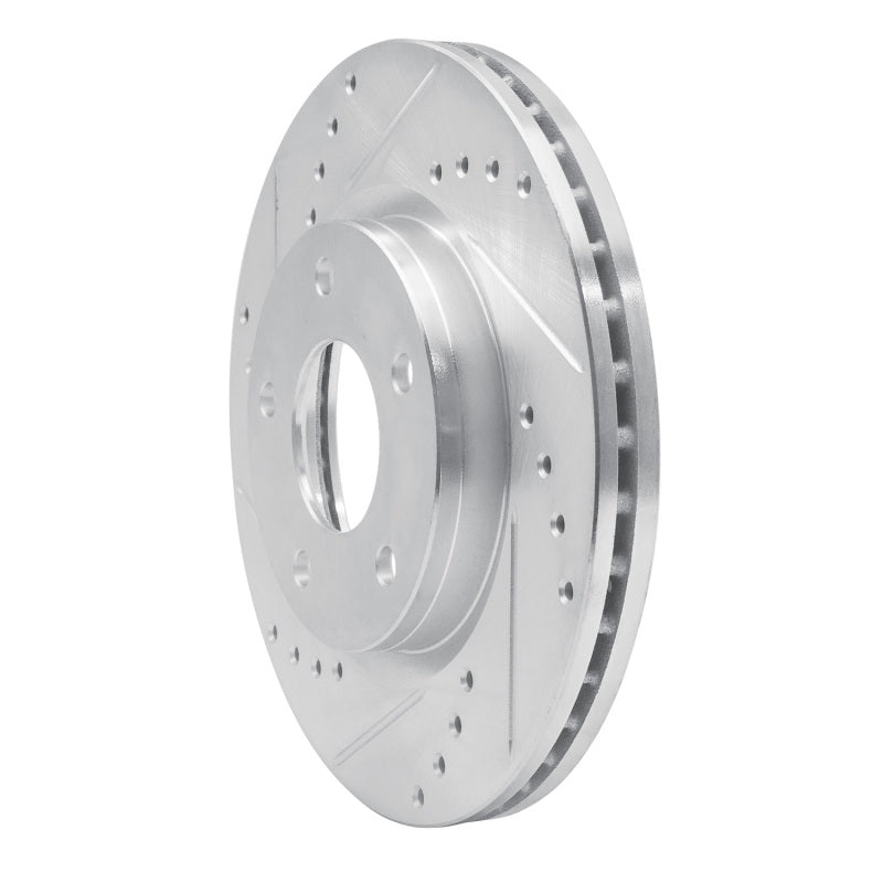 R1 Concepts R1 13-19 Nissan SENTRA Front Left Drilled & Slotted Silver Brake Rotor