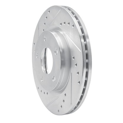 R1 Concepts R1 13-19 Nissan SENTRA Front Left Drilled & Slotted Silver Brake Rotor
