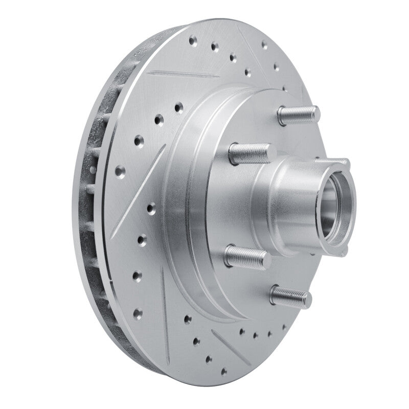 R1 Concepts R1 94-02 Chevrolet Express 2500 Front Right Drilled & Slotted Silver Brake Rotor