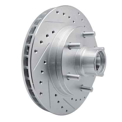 R1 Concepts R1 94-02 Chevrolet Express 2500 Front Right Drilled & Slotted Silver Brake Rotor