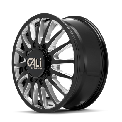 Cali Off-Road 9110D Summit Dually 20x8.25 / 8x165.1 BP / 115mm OS / 121.3mm Hub Gls Blk Mill Wheel