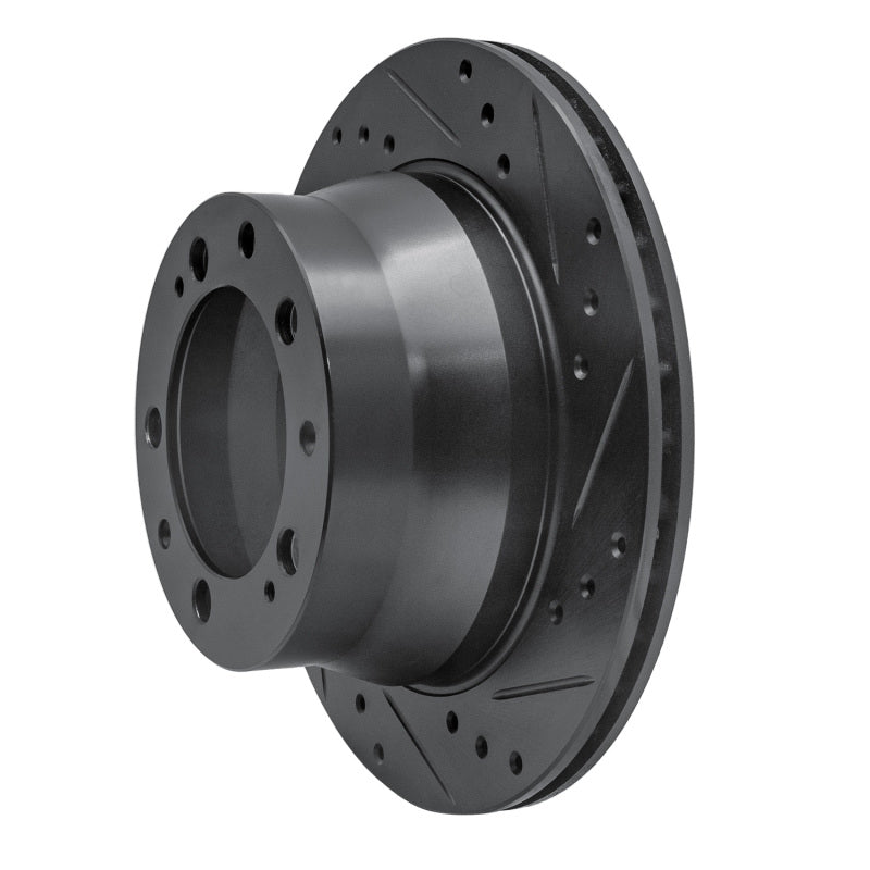 R1 Concepts R1 87-89 Porsche 944 Except Turbo Rear Right Drilled & Slotted Black Brake Rotor
