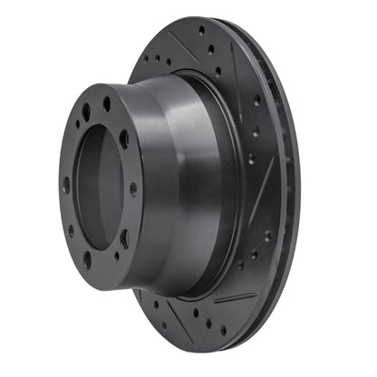 R1 Concepts R1 87-89 Porsche 944 Except Turbo Rear Right Drilled & Slotted Black Brake Rotor