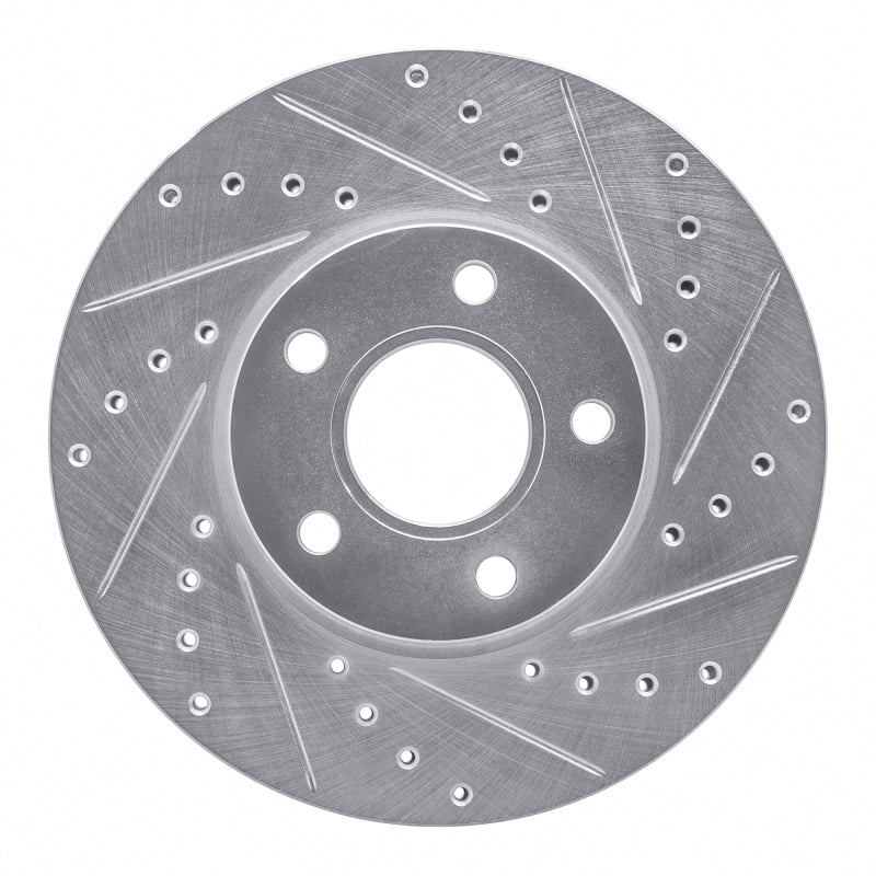 R1 Concepts R1 10-13 Ford Transit CONNECT Front Right Drilled & Slotted Silver Brake Rotor