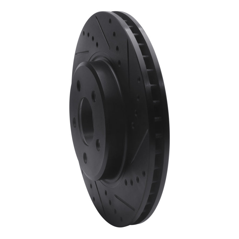 R1 Concepts R1 05-23 Chrysler 300 Front Right Drilled & Slotted Black Brake Rotor