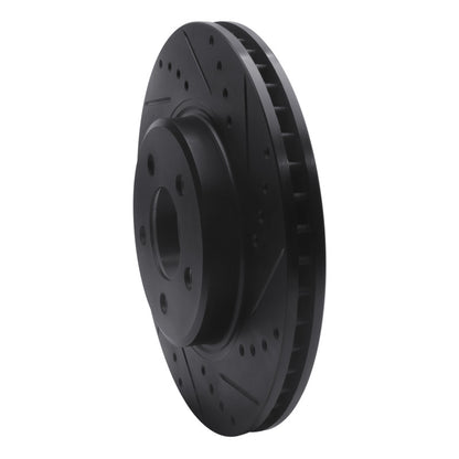 R1 Concepts R1 05-23 Chrysler 300 Front Right Drilled & Slotted Black Brake Rotor