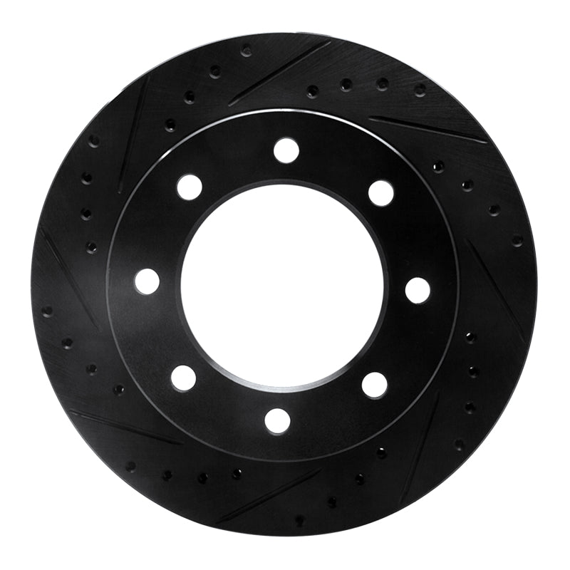 R1 Concepts R1 73-93 Dodge B350 Front Left Drilled & Slotted Black Brake Rotor
