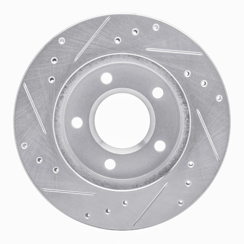 R1 Concepts R1 90-90 Pontiac 6000 Rear Right Drilled & Slotted Silver Brake Rotor