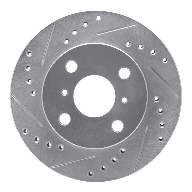R1 Concepts R1 99-05 Toyota Yaris (Mexico) Front Left Drilled & Slotted Silver Brake Rotor