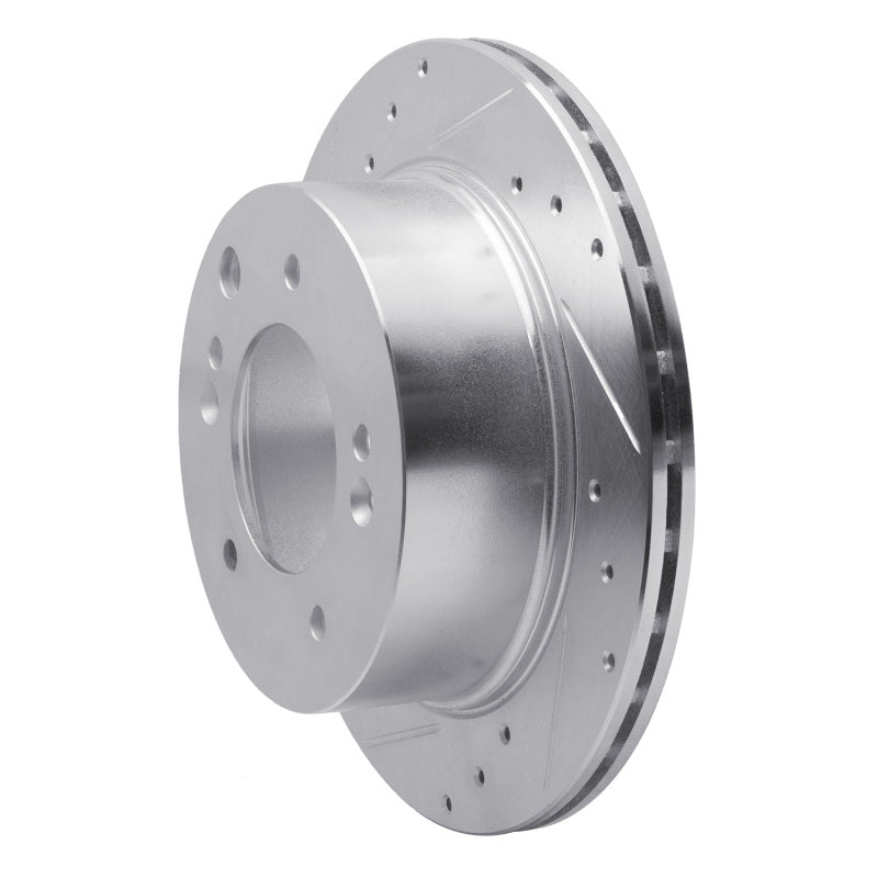 R1 Concepts R1 03-06 Kia SORENTO Rear Left Drilled & Slotted Silver Brake Rotor