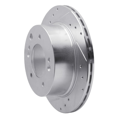 R1 Concepts R1 03-06 Kia SORENTO Rear Left Drilled & Slotted Silver Brake Rotor