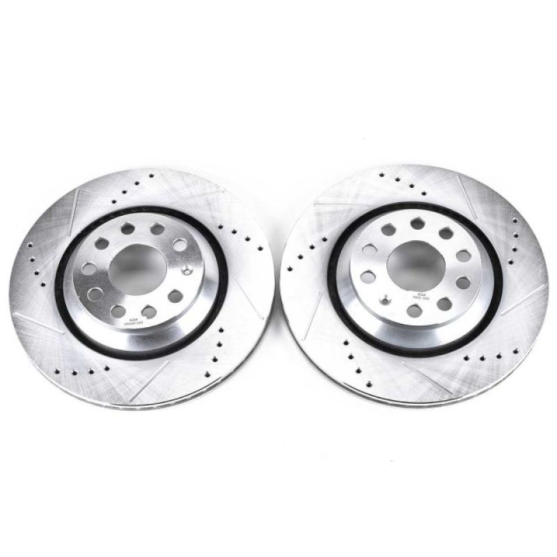 PowerStop Power Stop 17-18 Audi RS3 Rear Evolution Drilled & Slotted Rotors - Pair
