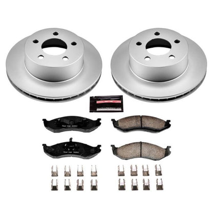 PowerStop Power Stop 90-99 Jeep Cherokee Front Z17 Evolution Geomet Coated Brake Kit