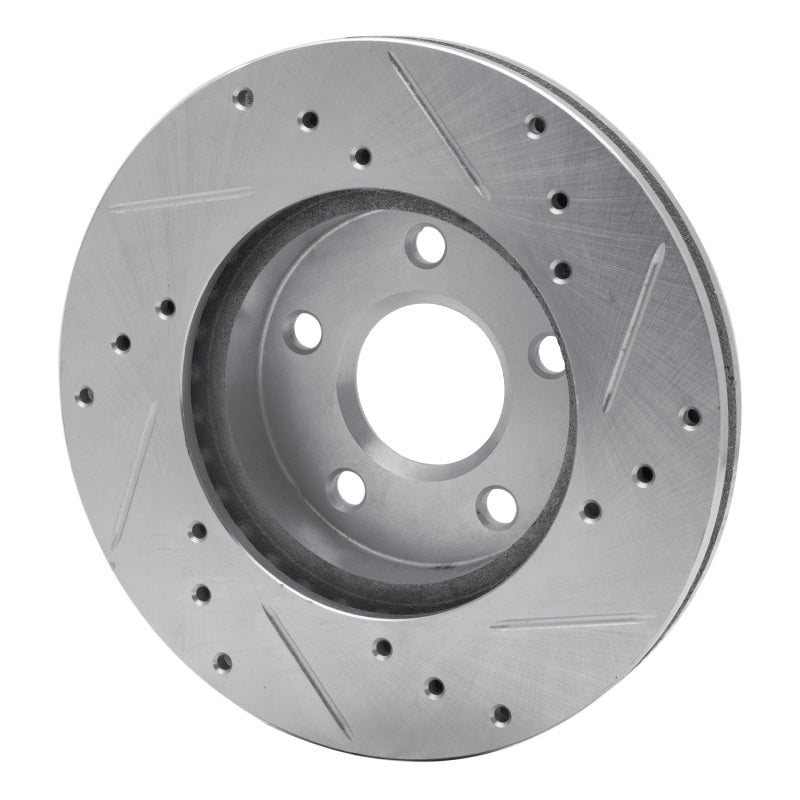R1 Concepts R1 80-89 Buick SKYLARK Front Left Drilled & Slotted Silver Brake Rotor