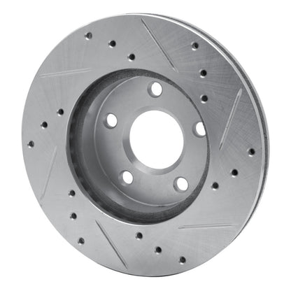 R1 Concepts R1 80-89 Buick SKYLARK Front Left Drilled & Slotted Silver Brake Rotor