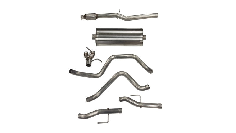 CORSA Performance Corsa 19-23 Chevy Silverado /GMC Sierra 6.2L Crew Cab Stnd Bed (157in) Cat-Back Dual Rear No Tip