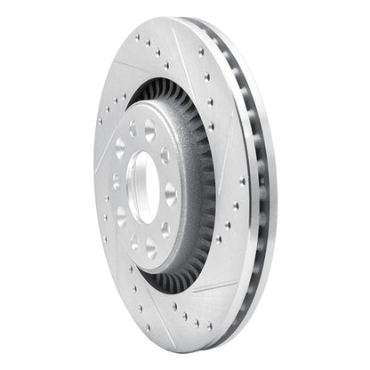 R1 Concepts R1 05-09 Ford Five Hundred Front Right Drilled & Slotted Silver Brake Rotor