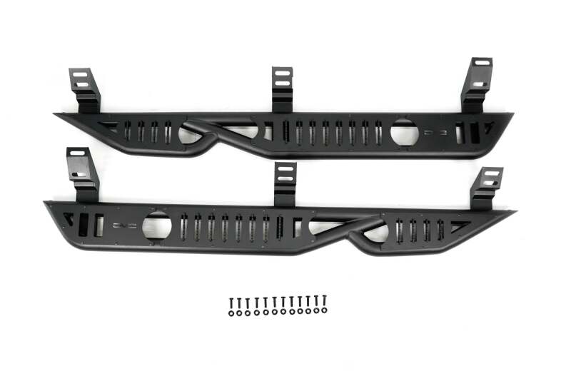 DV8 Offroad 24-25 Toyota Land Cruiser OE Plus Side Steps - Black Steel
