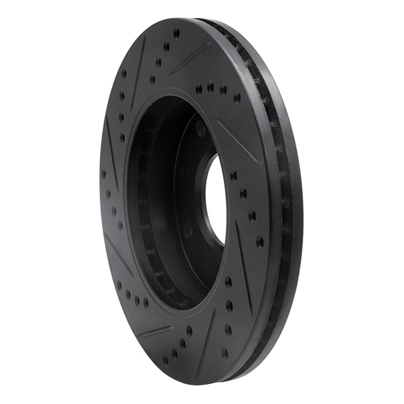 R1 Concepts R1 01-03 Hyundai Sonata Front Right Drilled & Slotted Black Brake Rotor