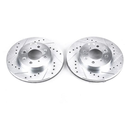 PowerStop Power Stop 97-05 Acura EL Front Evolution Drilled & Slotted Rotors - Pair