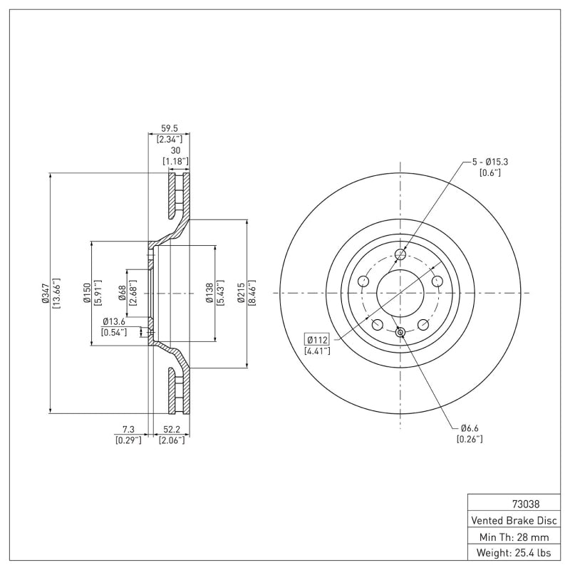 DFC 05-11 Audi A6 Quattro Front GeoSPEC Coated Rotor