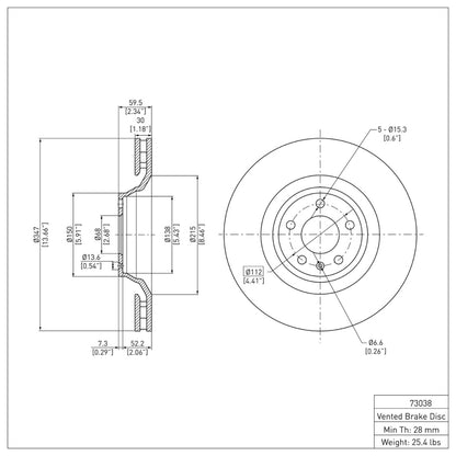DFC 05-11 Audi A6 Quattro Front GeoSPEC Coated Rotor