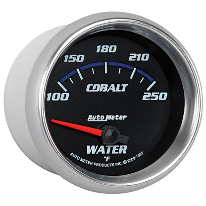 Autometer Cobalt 66mm 100-250 Degree F Electric Water Temperature Gauge