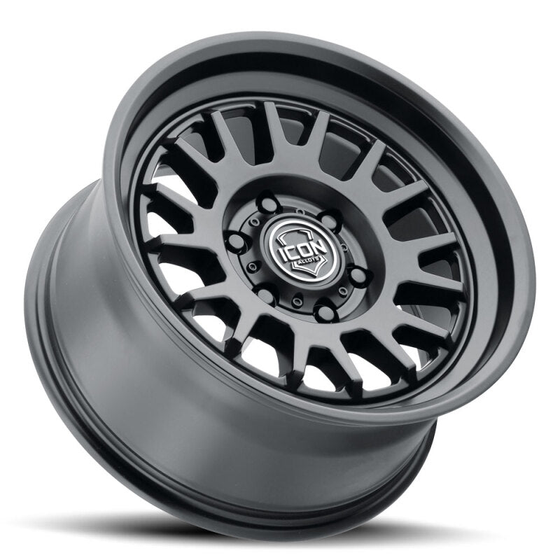 ICON Anza 17x8.5 6x5.5 25mm Offset 5.75in BS 95.1mm Hub Bore Satin Black Wheel