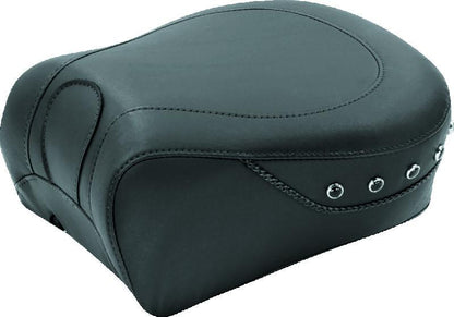 Mustang Motorcycle Mustang 97-07 Harley Rd King, 06-07 Str Glide, 00-05 Eagle Tour 1PC Seat w/Blk Pearl Studs - Black