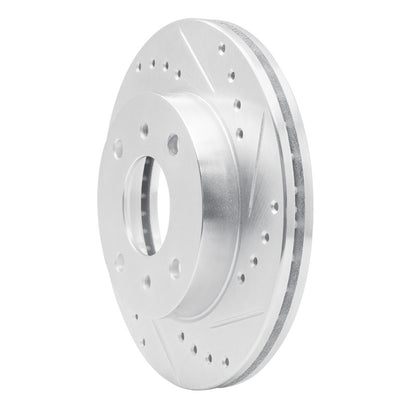 R1 Concepts R1 89-13 Infiniti G20 Front Right Drilled & Slotted Silver Brake Rotor