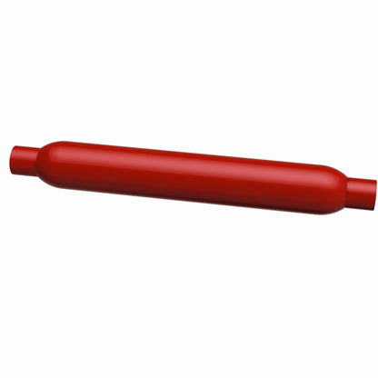 MagnaFlow Muffler Red Pack Series Glasspack 4in Rd 18in Body Length 3in/3in Inlet/Outlet